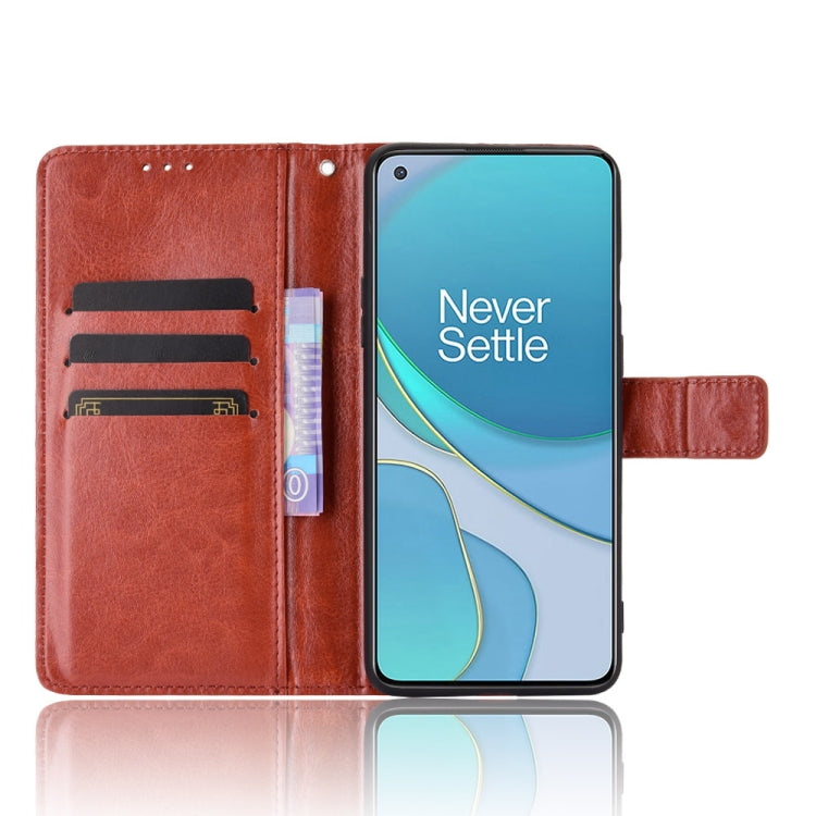 For OnePlus 8T Retro Crazy Horse Texture Horizontal Flip Leather Case with Holder & Card Slots & Photo Frame