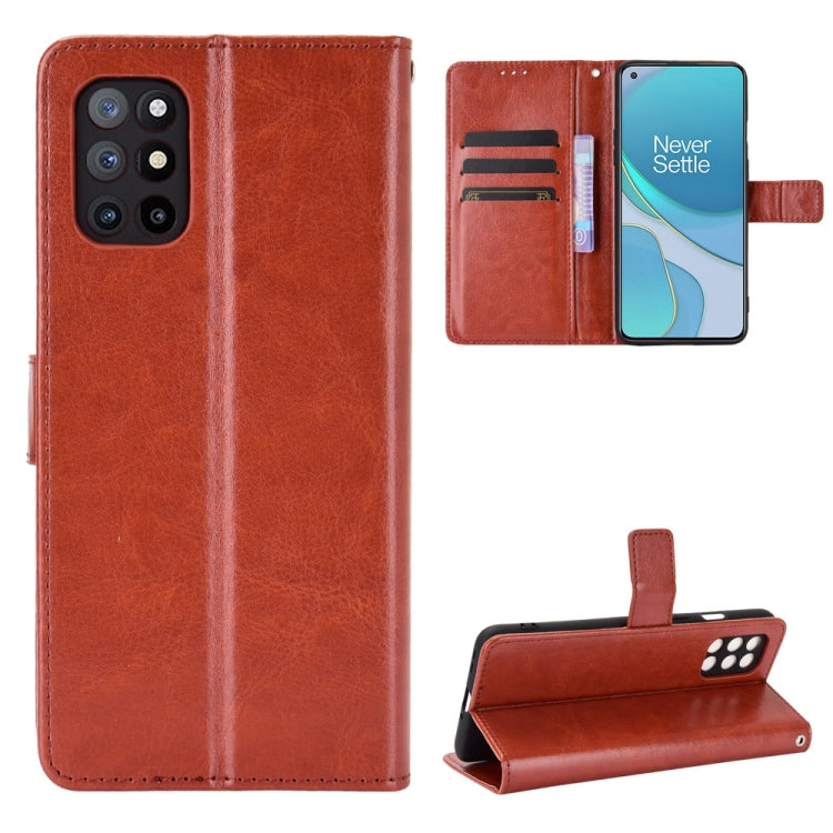 For OnePlus 8T Retro Crazy Horse Texture Horizontal Flip Leather Case with Holder & Card Slots & Photo Frame