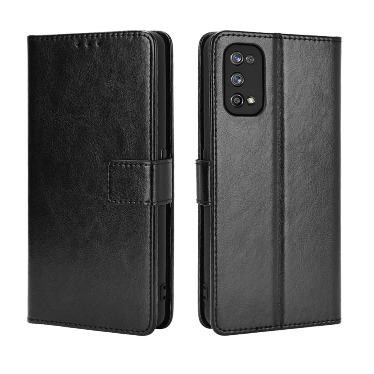 For OPPO Realme 7 Pro Retro Crazy Horse Texture Horizontal Flip Leather Case , with Holder & Card Slots & Photo Frame