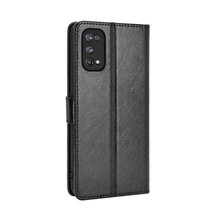 For OPPO Realme 7 Pro Retro Crazy Horse Texture Horizontal Flip Leather Case , with Holder & Card Slots & Photo Frame