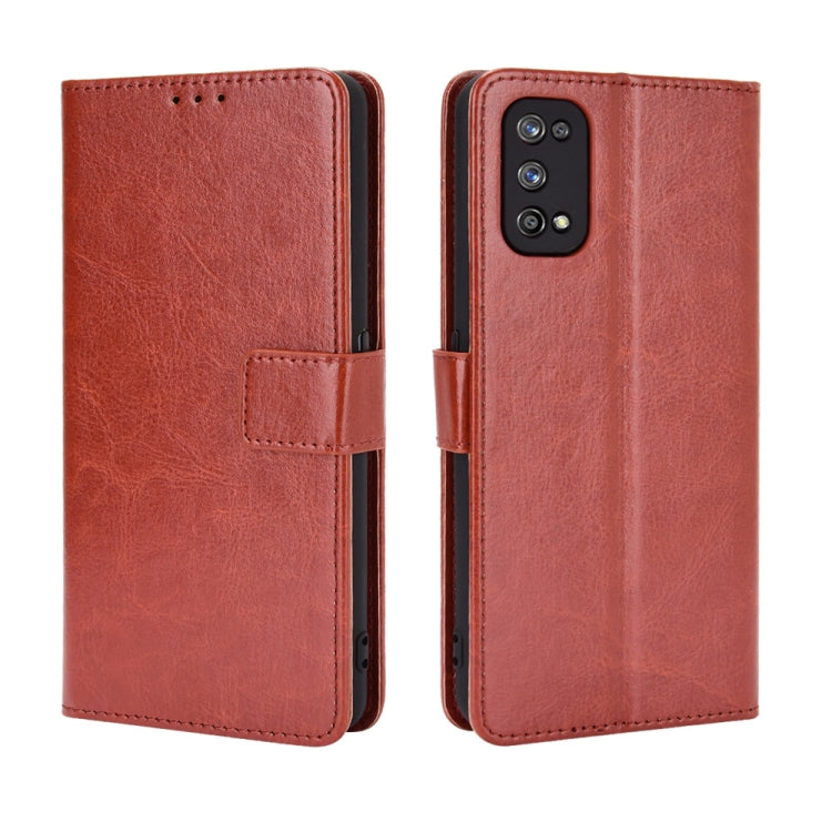 For OPPO Realme 7 Pro Retro Crazy Horse Texture Horizontal Flip Leather Case , with Holder & Card Slots & Photo Frame