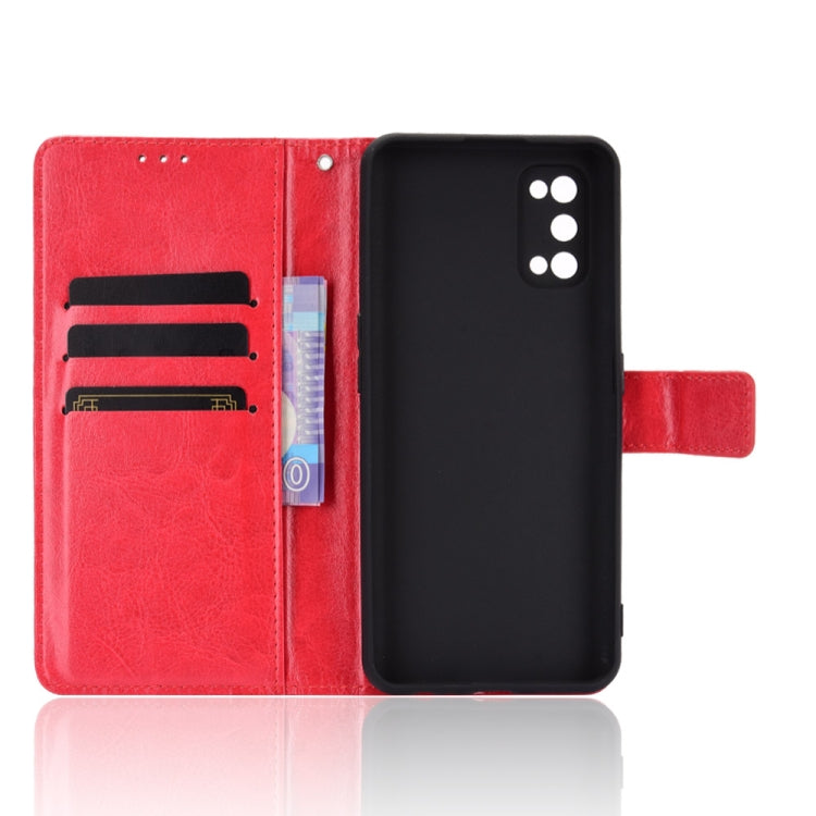 For OPPO Realme 7 Pro Retro Crazy Horse Texture Horizontal Flip Leather Case , with Holder & Card Slots & Photo Frame