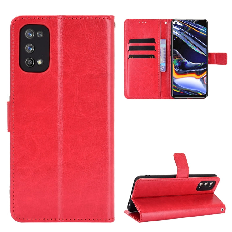 For OPPO Realme 7 Pro Retro Crazy Horse Texture Horizontal Flip Leather Case , with Holder & Card Slots & Photo Frame