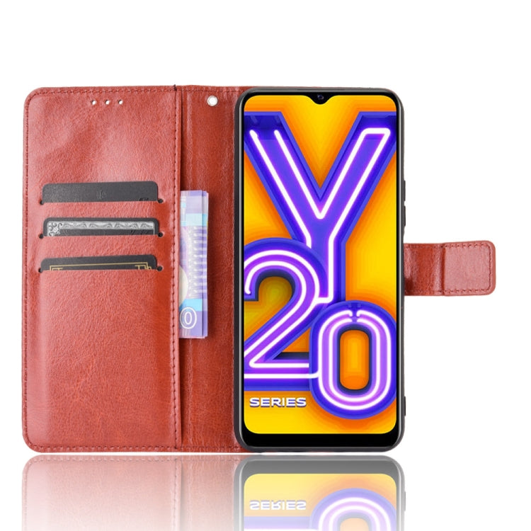 For VIVO Y20 2020/ Y20i  Retro Crazy Horse Texture Horizontal Flip Leather Case , with Holder & Card Slots & Photo Frame