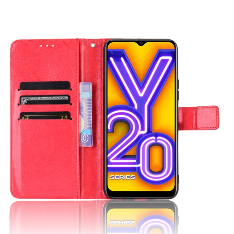 For VIVO Y20 2020/ Y20i  Retro Crazy Horse Texture Horizontal Flip Leather Case , with Holder & Card Slots & Photo Frame