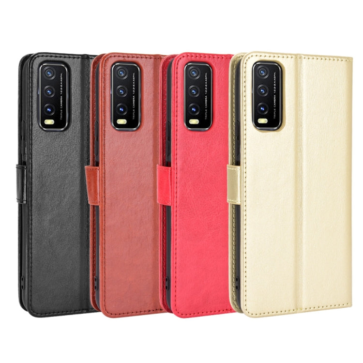 For VIVO Y20 2020/ Y20i  Retro Crazy Horse Texture Horizontal Flip Leather Case , with Holder & Card Slots & Photo Frame