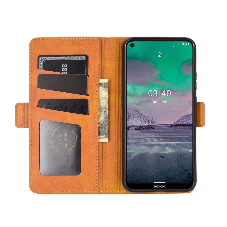 For Nokia 3.4 Dual-side Magnetic Buckle Horizontal Flip Leather Case with Holder & Card Slots & Wallet