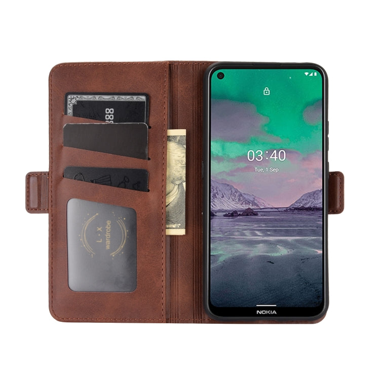 For Nokia 3.4 Dual-side Magnetic Buckle Horizontal Flip Leather Case with Holder & Card Slots & Wallet