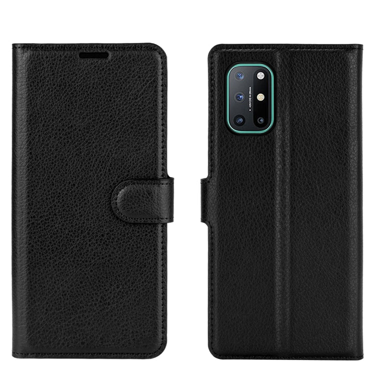 For OnePlus 8T Litchi Texture Horizontal Flip Protective Case with Holder & Card Slots & Wallet