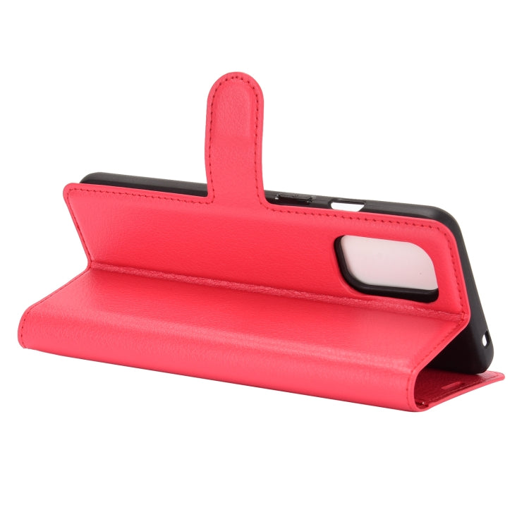 For OnePlus 8T Litchi Texture Horizontal Flip Protective Case with Holder & Card Slots & Wallet