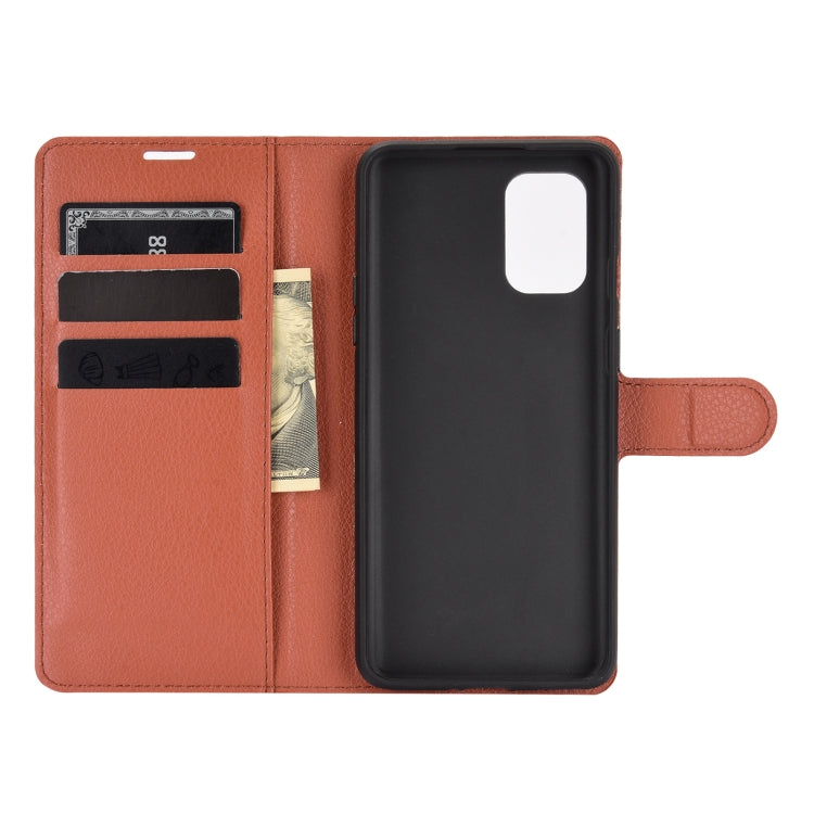 For OnePlus 8T Litchi Texture Horizontal Flip Protective Case with Holder & Card Slots & Wallet