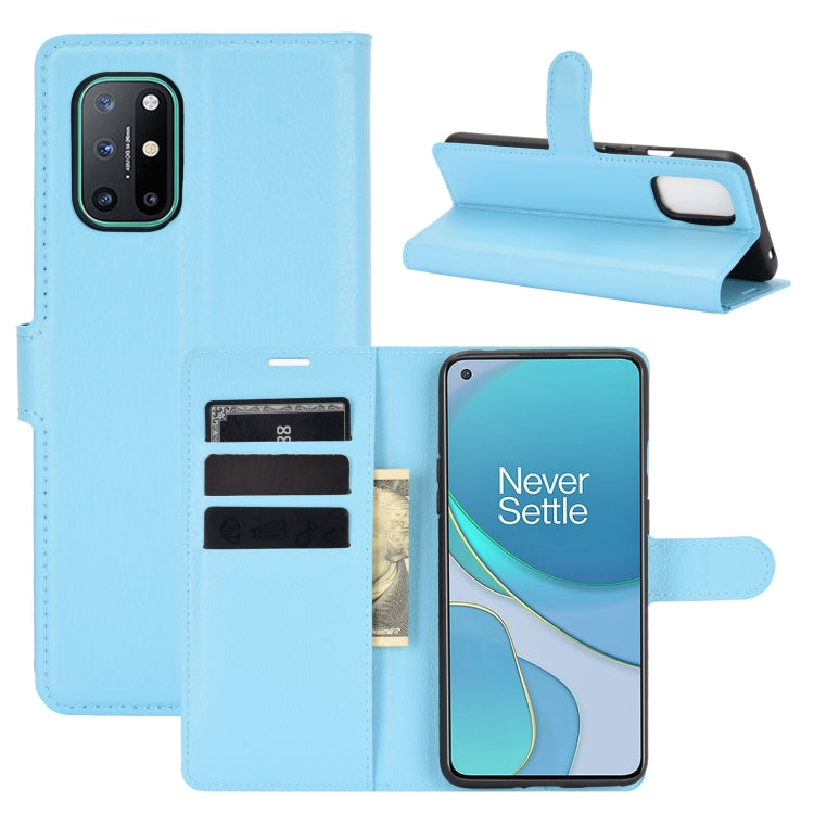 For OnePlus 8T Litchi Texture Horizontal Flip Protective Case with Holder & Card Slots & Wallet