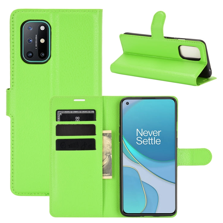 For OnePlus 8T Litchi Texture Horizontal Flip Protective Case with Holder & Card Slots & Wallet