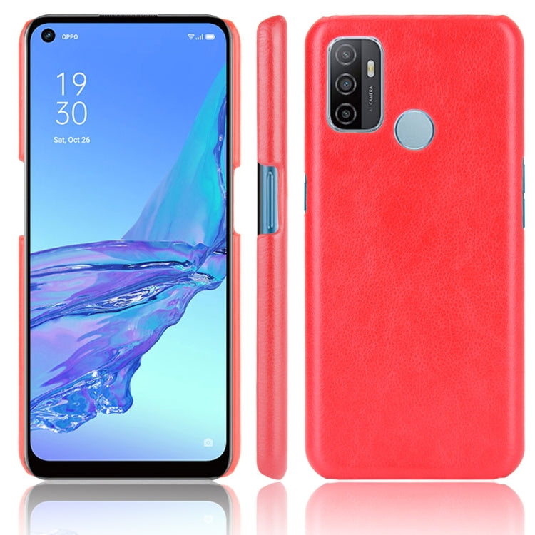 For OPPO A53 (2020) / A32 (2020) Shockproof Litchi Texture PC + PU Case