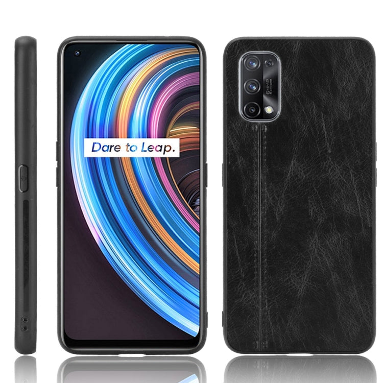 For OPPO Realme X7 Shockproof Sewing Cow Pattern Skin PC + PU + TPU Case