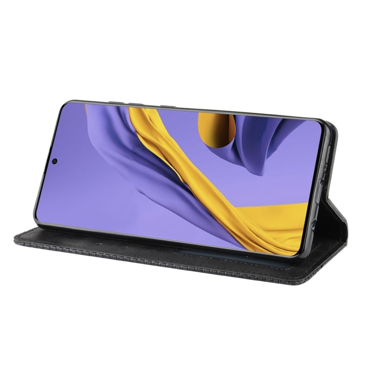 For Samsung Galaxy M51 Magnetic Buckle Retro Crazy Horse Texture Horizontal Flip Leather Case with Holder & Card Slots & Photo Frame