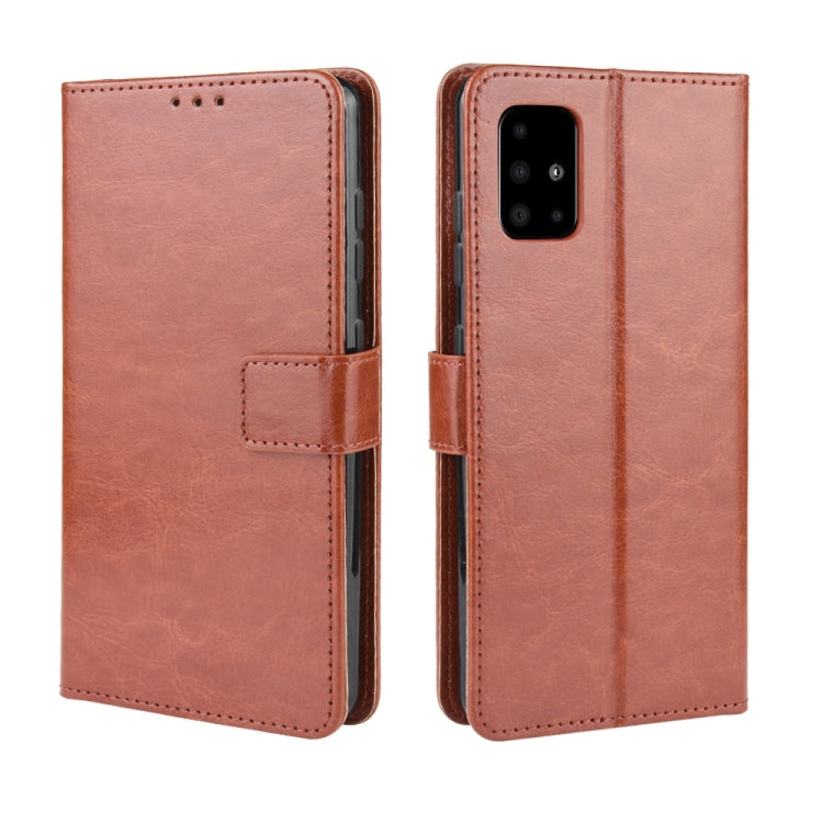 For Samsung Galaxy M51 Retro Crazy Horse Texture Horizontal Flip Leather Case with Holder & Card Slots & Photo Frame