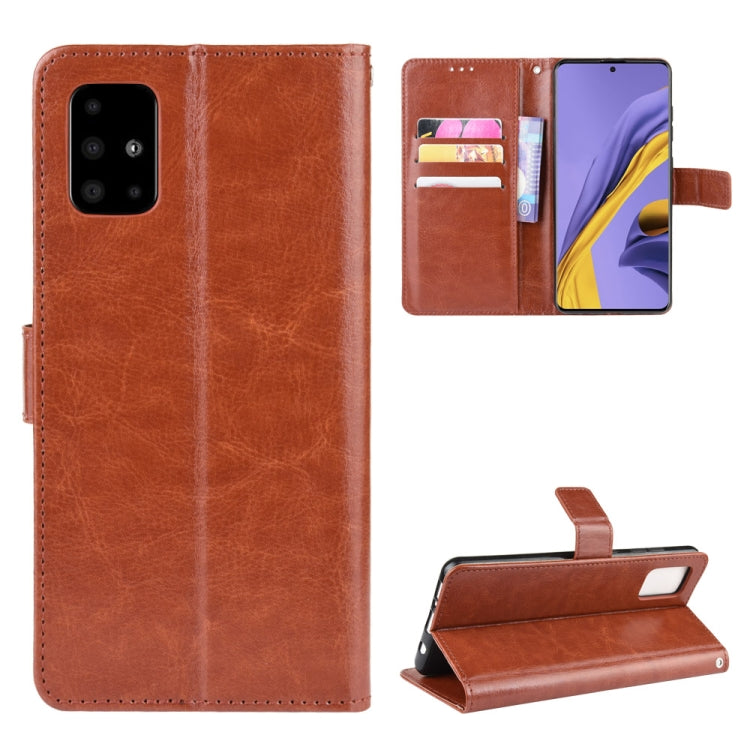 For Samsung Galaxy M51 Retro Crazy Horse Texture Horizontal Flip Leather Case with Holder & Card Slots & Photo Frame