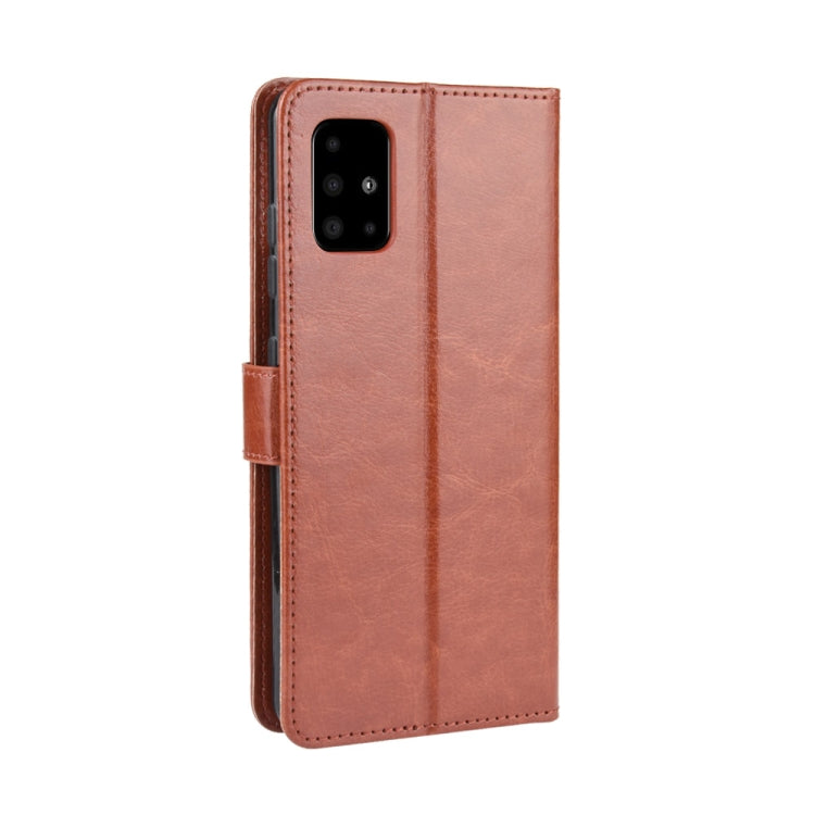 For Samsung Galaxy M51 Retro Crazy Horse Texture Horizontal Flip Leather Case with Holder & Card Slots & Photo Frame