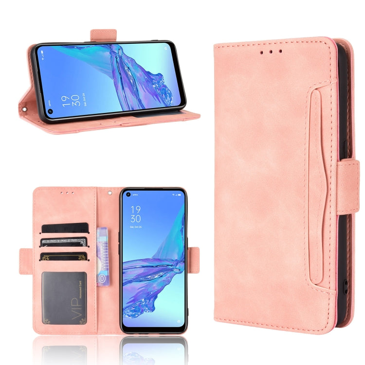 For OPPO A53 2020 / A53S 2020 / A33 Wallet Style Skin Feel Calf Pattern Leather Case with Separate Card Slot