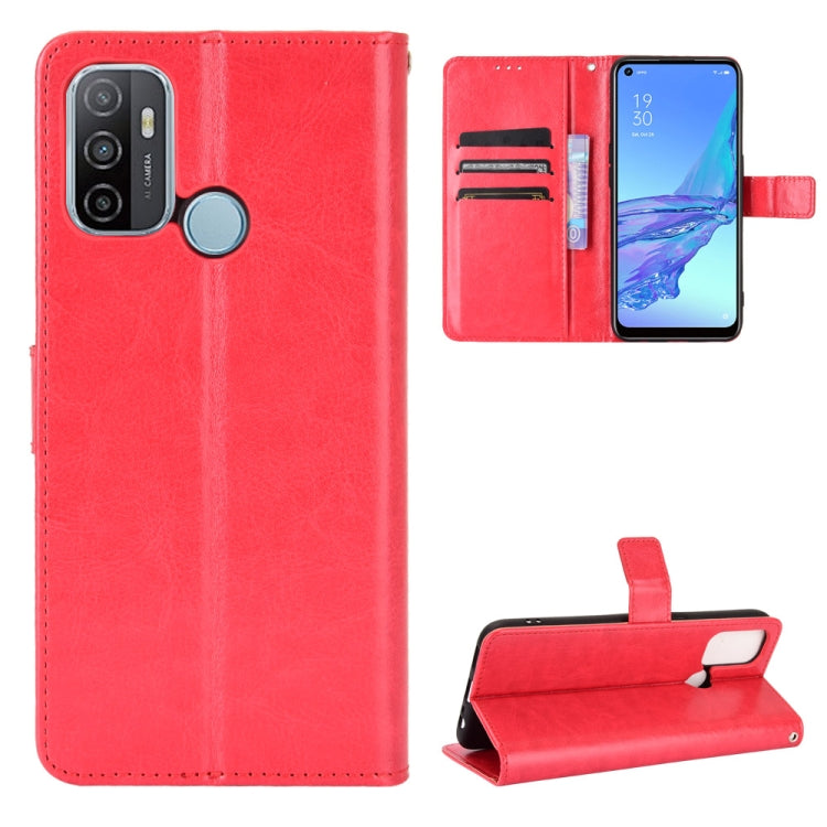For OPPO A53 2020 / A53S 2020 / A33  Retro Crazy Horse Texture Horizontal Flip Leather Case with Holder & Card Slots