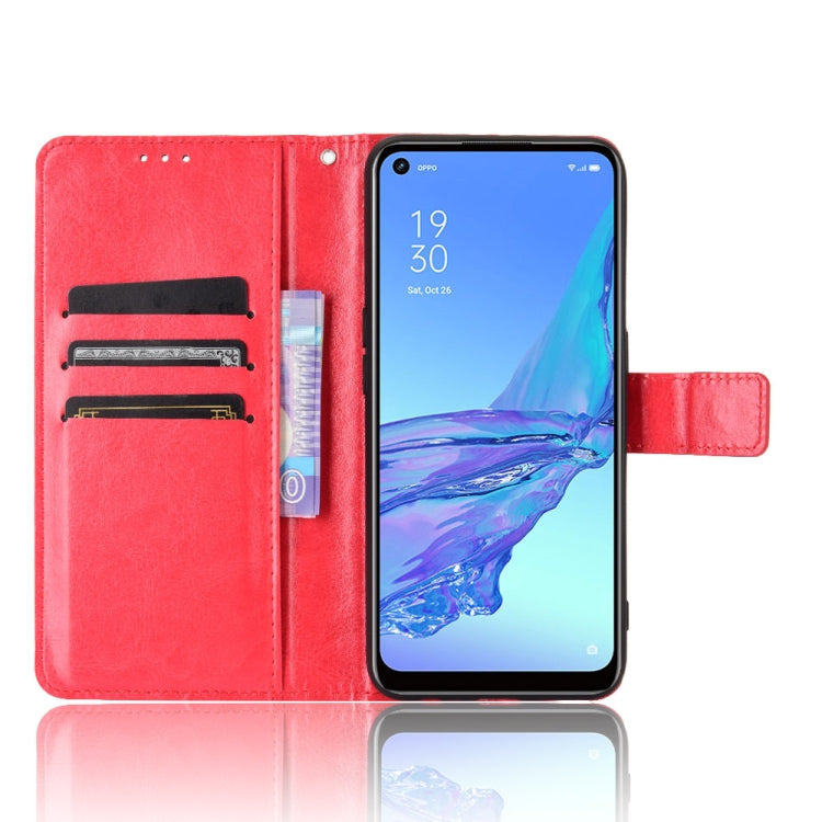 For OPPO A53 2020 / A53S 2020 / A33  Retro Crazy Horse Texture Horizontal Flip Leather Case with Holder & Card Slots