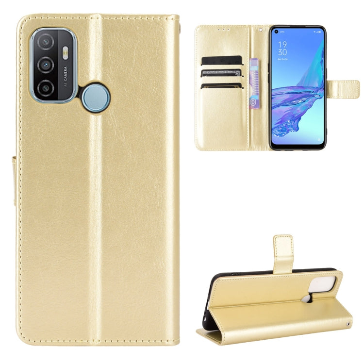 For OPPO A53 2020 / A53S 2020 / A33  Retro Crazy Horse Texture Horizontal Flip Leather Case with Holder & Card Slots