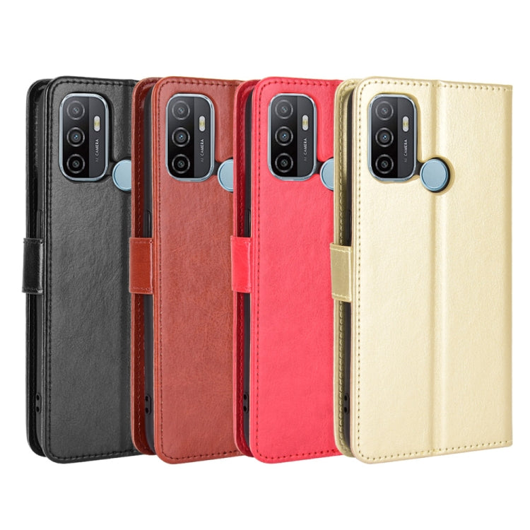 For OPPO A53 2020 / A53S 2020 / A33  Retro Crazy Horse Texture Horizontal Flip Leather Case with Holder & Card Slots