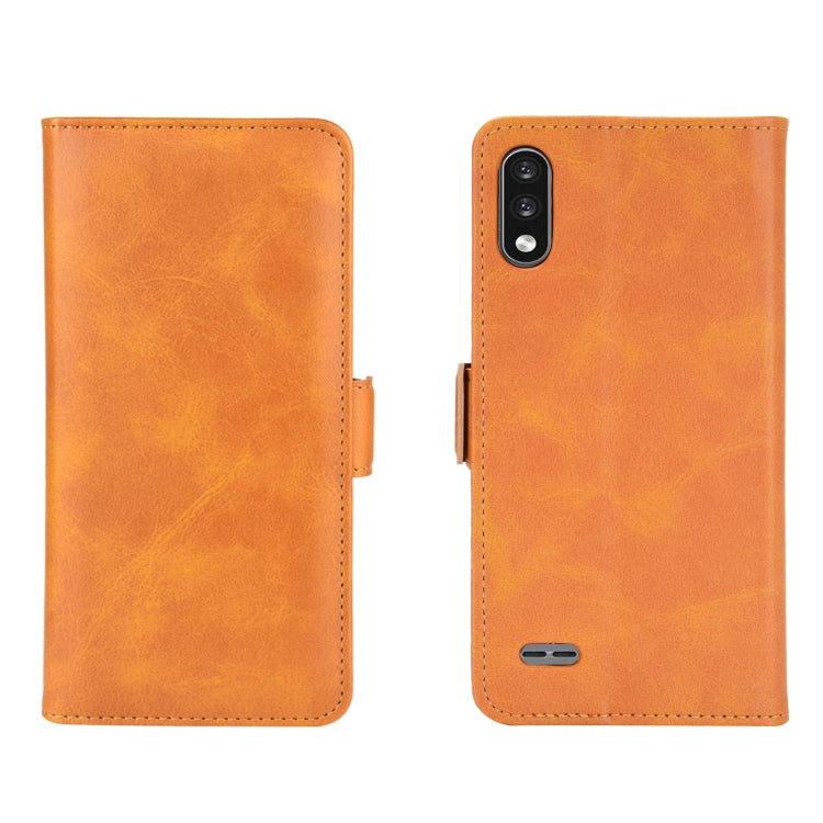 For LG K22 Dual-side Magnetic Buckle Horizontal Flip Leather Case with Holder & Card Slots & Wallet