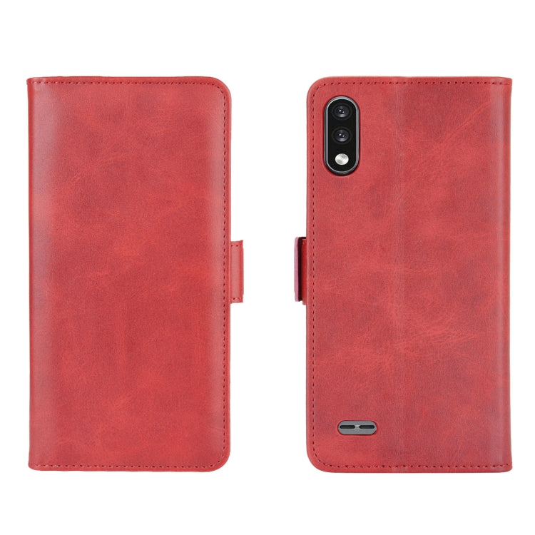 For LG K22 Dual-side Magnetic Buckle Horizontal Flip Leather Case with Holder & Card Slots & Wallet
