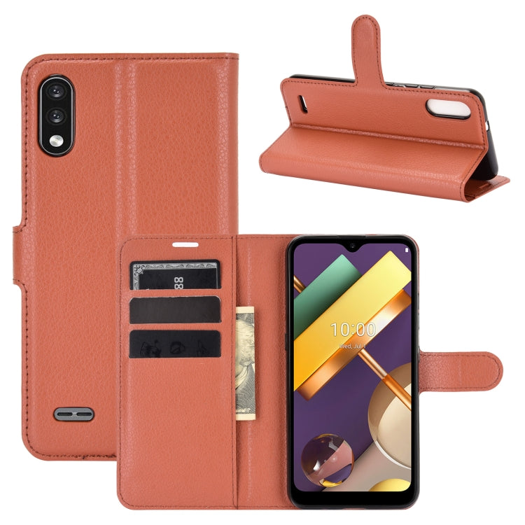 For LG K22 Litchi Texture Horizontal Flip Protective Case with Holder & Card Slots & Wallet