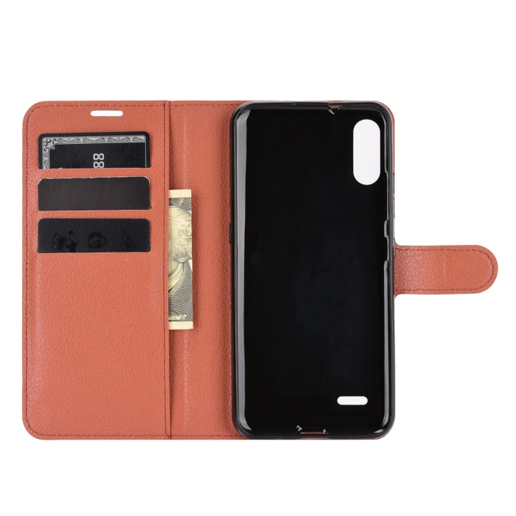 For LG K22 Litchi Texture Horizontal Flip Protective Case with Holder & Card Slots & Wallet