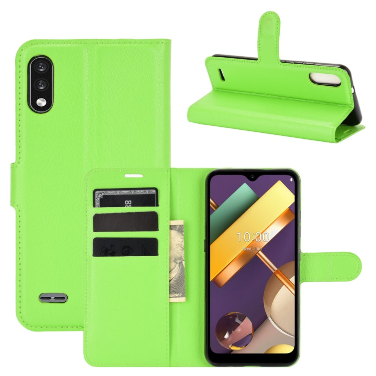 For LG K22 Litchi Texture Horizontal Flip Protective Case with Holder & Card Slots & Wallet