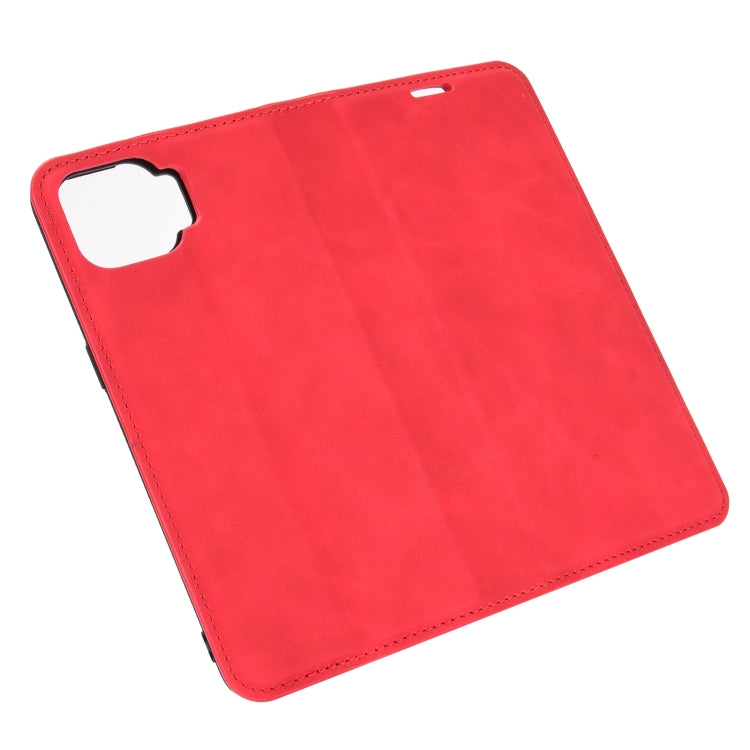 For OPPO F17 Pro Retro-skin Business Magnetic Suction Leather Case with Holder & Card Slots & Wallet