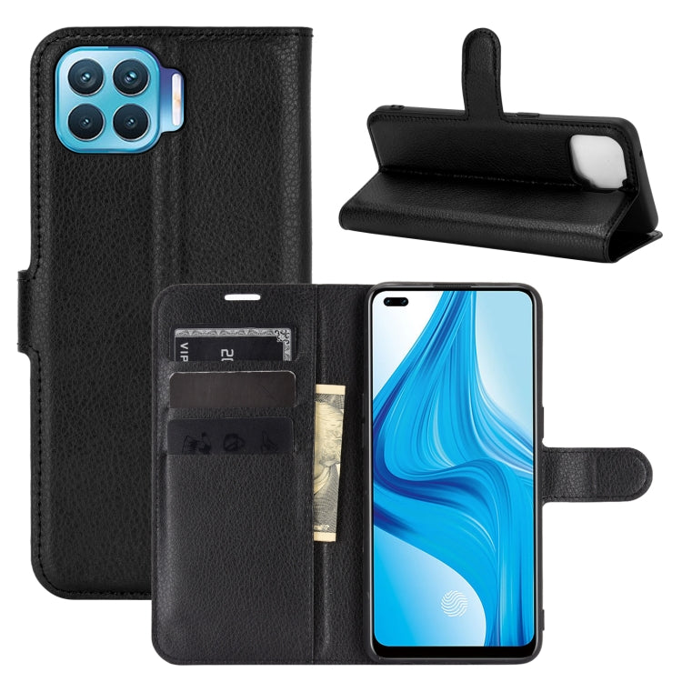 For OPPO F17 Pro Litchi Texture Horizontal Flip Protective Case with Holder & Card Slots & Wallet