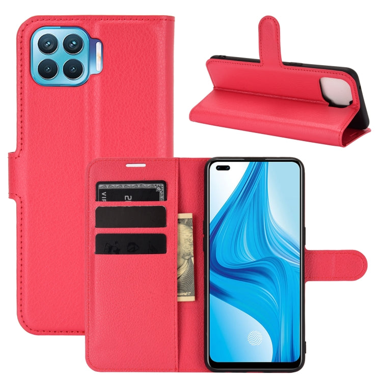 For OPPO F17 Pro Litchi Texture Horizontal Flip Protective Case with Holder & Card Slots & Wallet