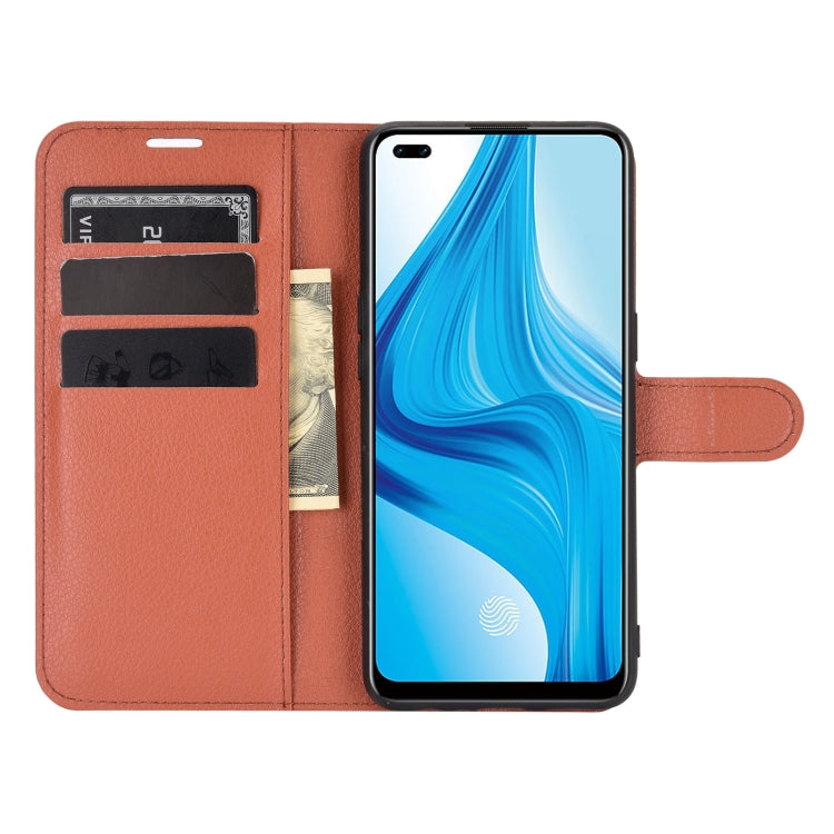 For OPPO F17 Pro Litchi Texture Horizontal Flip Protective Case with Holder & Card Slots & Wallet