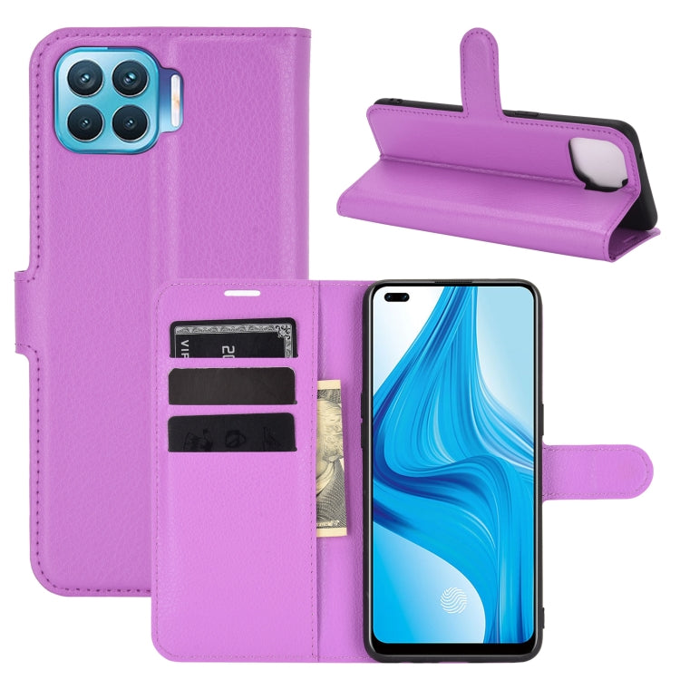 For OPPO F17 Pro Litchi Texture Horizontal Flip Protective Case with Holder & Card Slots & Wallet