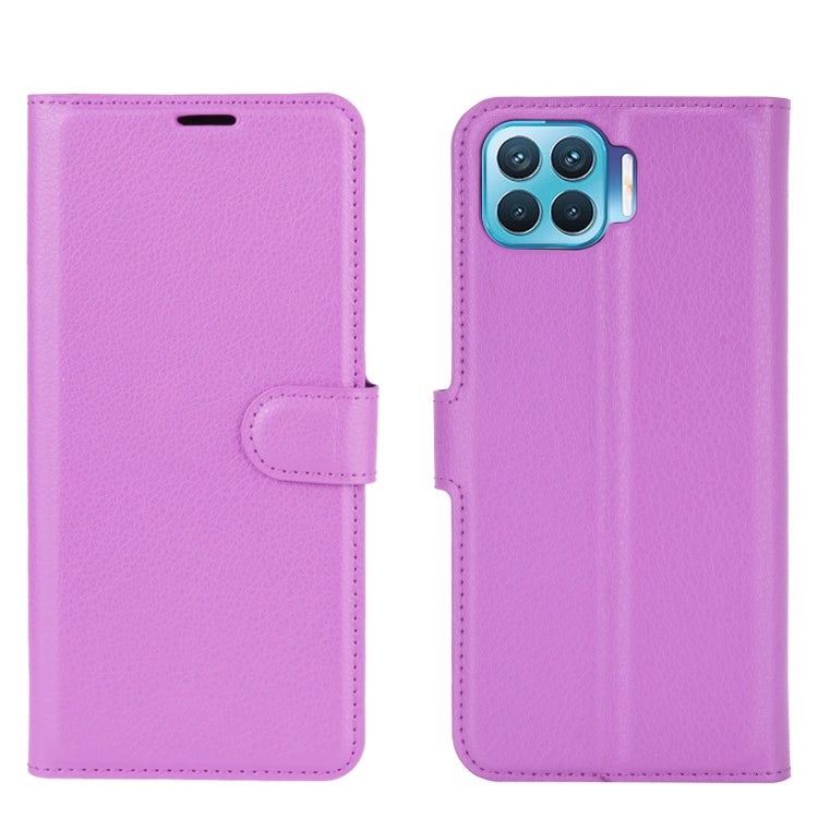 For OPPO F17 Pro Litchi Texture Horizontal Flip Protective Case with Holder & Card Slots & Wallet