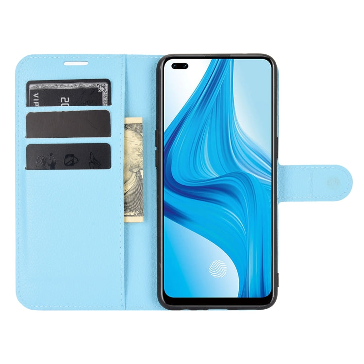 For OPPO F17 Pro Litchi Texture Horizontal Flip Protective Case with Holder & Card Slots & Wallet