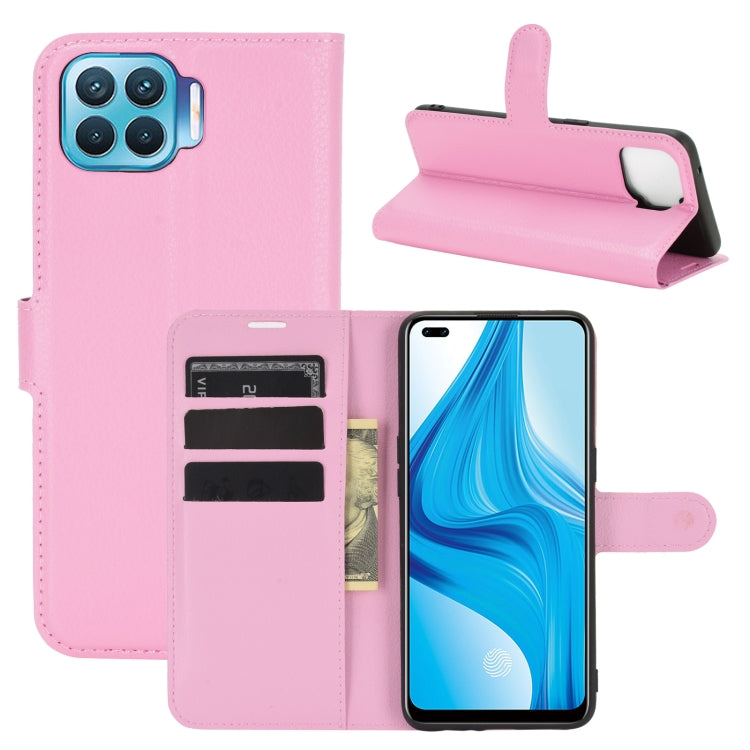For OPPO F17 Pro Litchi Texture Horizontal Flip Protective Case with Holder & Card Slots & Wallet