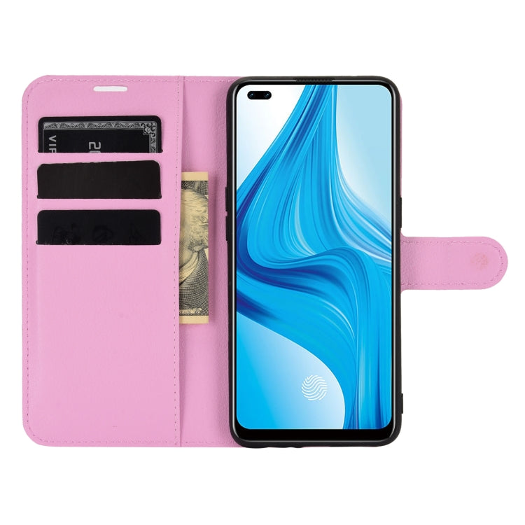 For OPPO F17 Pro Litchi Texture Horizontal Flip Protective Case with Holder & Card Slots & Wallet