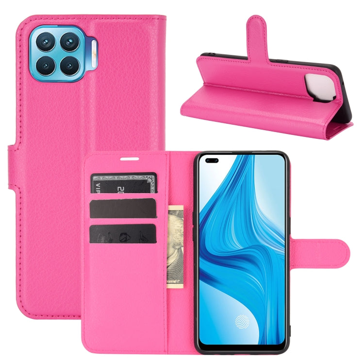 For OPPO F17 Pro Litchi Texture Horizontal Flip Protective Case with Holder & Card Slots & Wallet