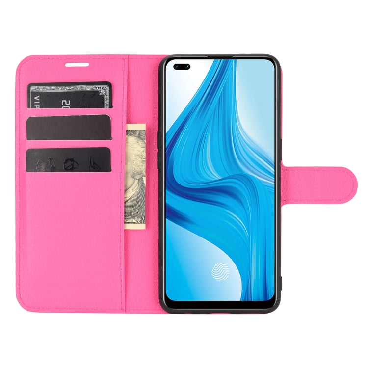 For OPPO F17 Pro Litchi Texture Horizontal Flip Protective Case with Holder & Card Slots & Wallet