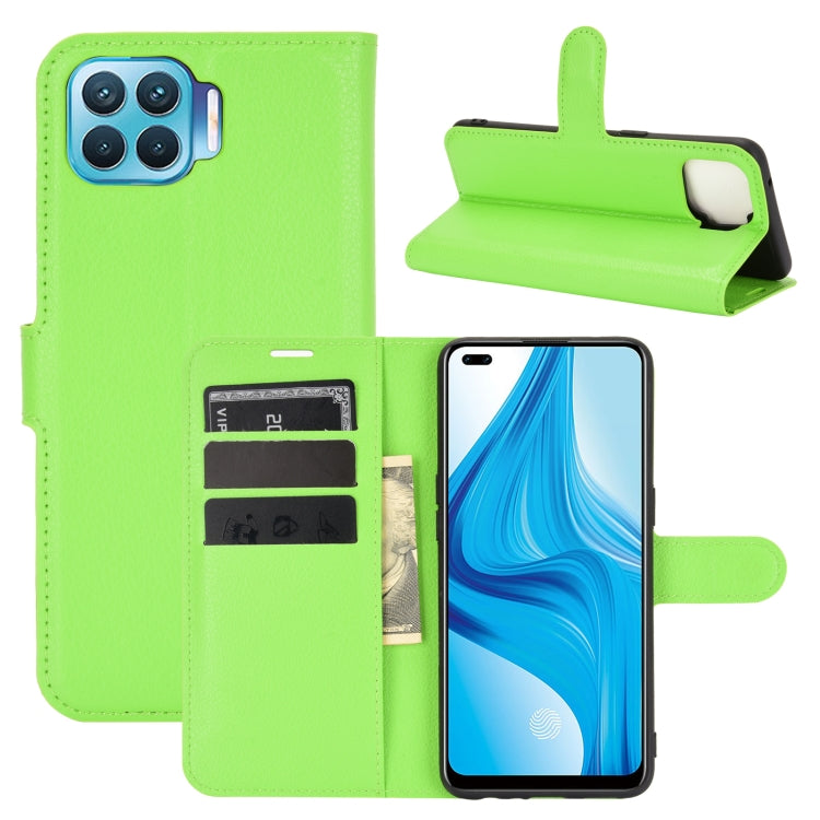 For OPPO F17 Pro Litchi Texture Horizontal Flip Protective Case with Holder & Card Slots & Wallet