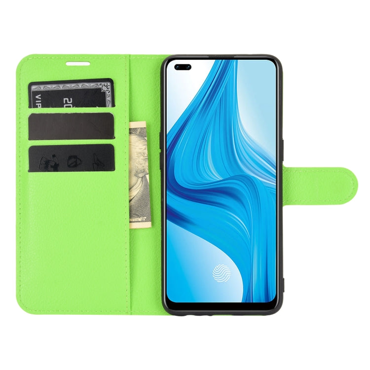 For OPPO F17 Pro Litchi Texture Horizontal Flip Protective Case with Holder & Card Slots & Wallet