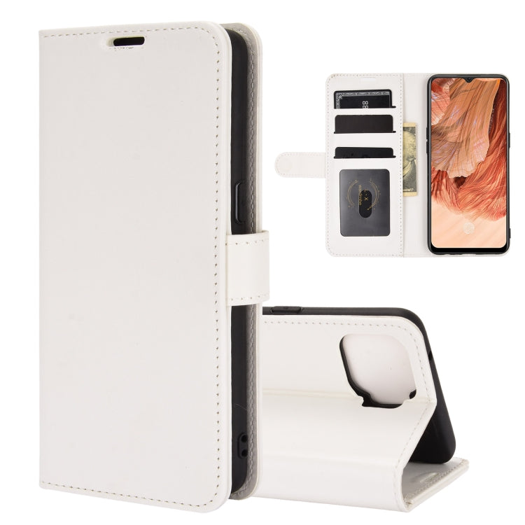 For OPPO F17 R64 Texture Single Horizontal Flip Protective Case with Holder & Card Slots & Wallet& Photo Frame