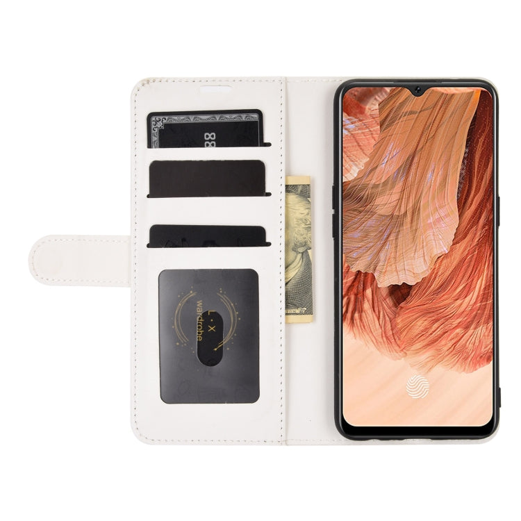 For OPPO F17 R64 Texture Single Horizontal Flip Protective Case with Holder & Card Slots & Wallet& Photo Frame