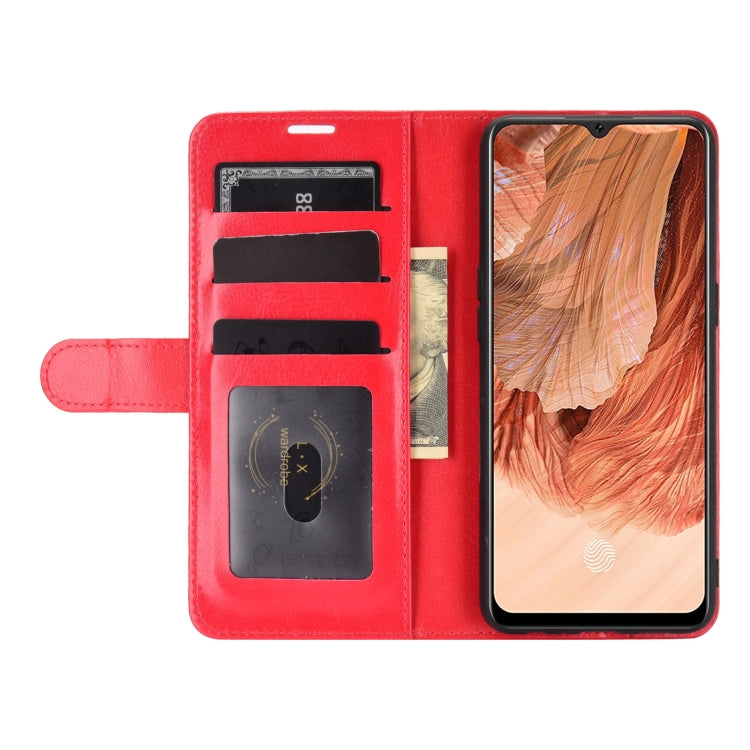 For OPPO F17 R64 Texture Single Horizontal Flip Protective Case with Holder & Card Slots & Wallet& Photo Frame