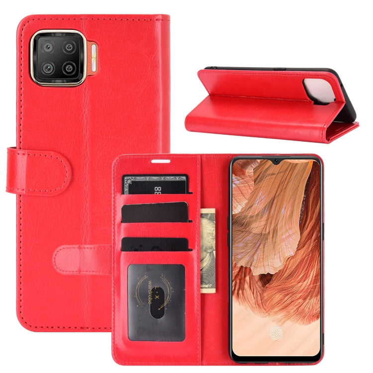 For OPPO F17 R64 Texture Single Horizontal Flip Protective Case with Holder & Card Slots & Wallet& Photo Frame